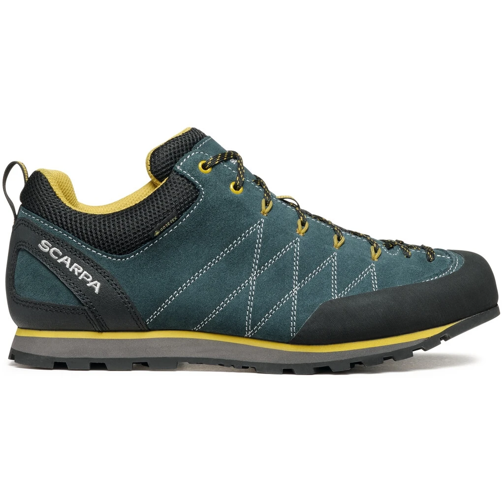 Scarpa Crux GTX Approach Shoes - Petrol/mustard 2 Scarpa Crux GTX Approach Shoes - Petrol/mustard - Image 2